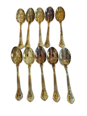 Godinger Grand Master Gold Electroplated Flatware Teaspoons 10 pieces 2223.2